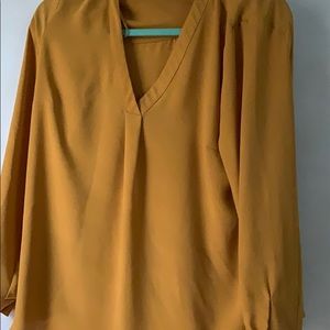 Yellow long sleeve women’s blouse